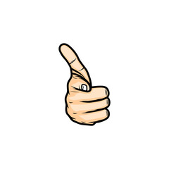 right hand symbol shoots thumb up index finger pointing forward vector illustration