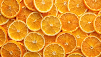 Fototapeta premium Background of fresh orange slices , citrus, fruit, vibrant, healthy, summer, food, vitamin C, snack, pattern, juicy
