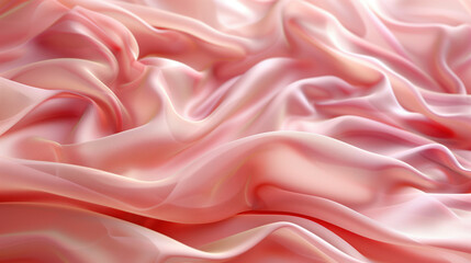 3D rendering of silk ribbon, ribbon, technology background, abstract curve