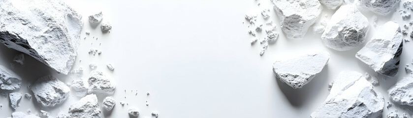 Seamless Plain White Background with Copy Space for Infographics - Symbolizing Simplicity, Fresh Starts, and Zero Waste Theme for New Year 2025