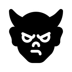 devil glyph icon