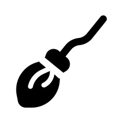 witch broom glyph icon