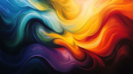 Obraz premium Vibrant abstract swirl of colors displaying fluid motion and rich texture. Perfect for modern design and creative projects.