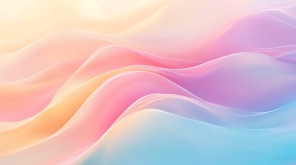 Obraz premium A serene abstract background with soft pastel waves, embodying tranquility and elegance for modern design projects.