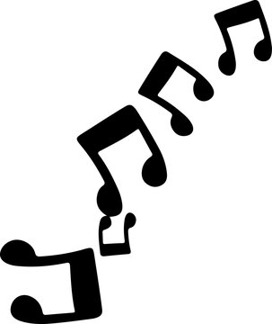 recommend clip art: music notes silhouettes vector. song tunes. melody