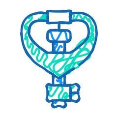 watering sprayer doodle icon sketch vector. watering sprayer sign. isolated symbol illustration