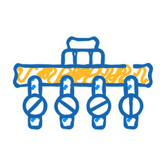 irrigation pipeline system doodle icon sketch vector. irrigation pipeline system sign. isolated symbol illustration