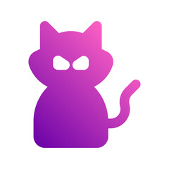 black cat gradient icon