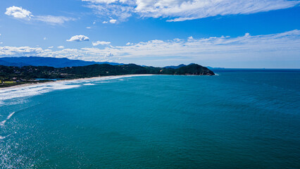 Top view of Praia do Rosa Santa Catarina Brazil