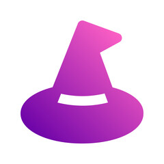 Naklejka premium witch hat gradient icon