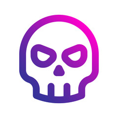 skull gradient icon