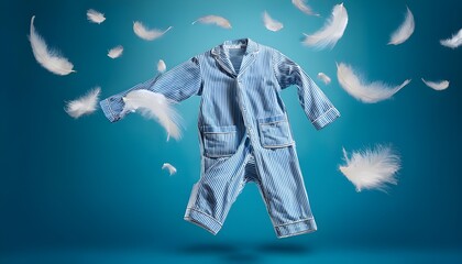 Pajamas: Illustrate pajamas floating down like feathers after being tossed into the air.