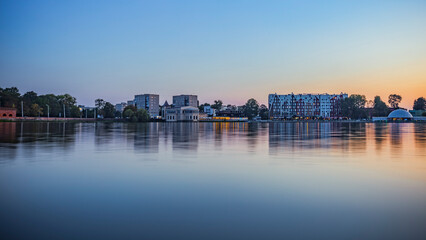 Naklejka premium Koenigsberg pond in the evening