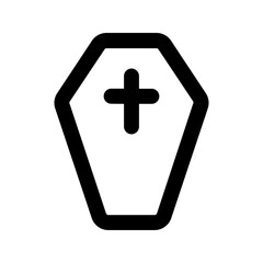 Obraz premium coffin line icon