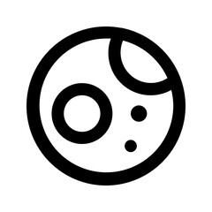 Fototapeta premium full moon line icon