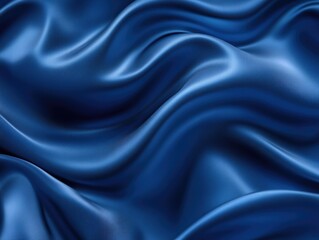 Obraz premium Blue Satin Fabric Close Up