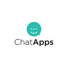 Chat apps logo icon vector