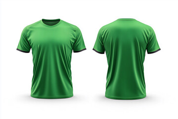 green jersey template for team club, jersey sport, front and back, Tshirt mockup sports jersey template design for football soccer, racing, gaming, sports jersey