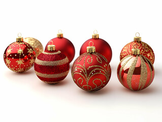 Elegant Macro Close-Up of New Year 2025 Baubles � Festive Christmas Ornaments Reflecting Color and Light in a Flat Vector Illustration