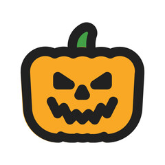 pumpkin outline fill icon