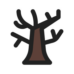 tree outline fill icon