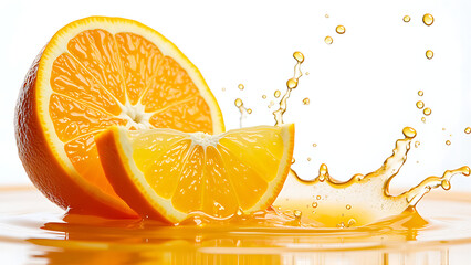 orange, orange juice splash