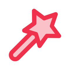 Obraz premium magic wand outline fill icon