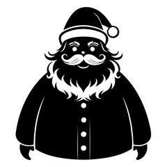 Santa Claus black silhouette transparent background Halloween Design