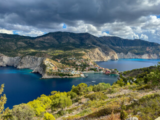 views around Asos and its castle, Keflaonia , Greece