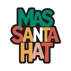  A vector illustration sancta hat style