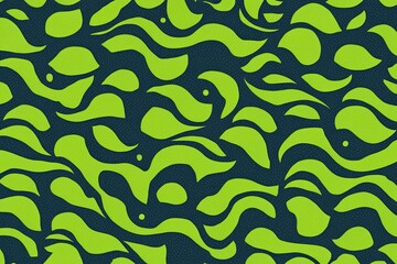 Vibrant Mint Cobalt Mosaic Pattern with Swirling Texture Design