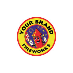 Fireworks logo mascot logo
