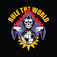 Rule the world illustration vector