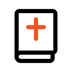 bible outline color icon