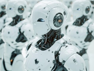 Fototapeta premium Robots Standing Together