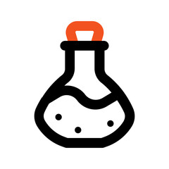 poison outline color icon