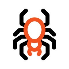 spider outline color icon