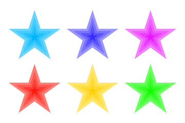 Set Of Colorful Star Rating. Vector Illustration. Decoration