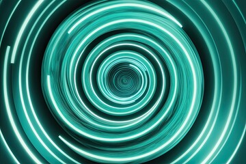 Obraz premium Vibrant Cyan and Emerald Wave Design with Radiating Noise Background