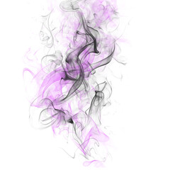 Fototapeta premium Black and purple smoke effect abstract wavy pattern