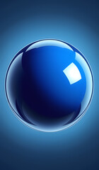 Abstract blue sphere background illustration. AI generated