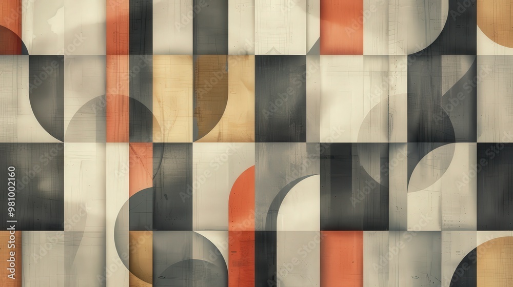 Poster this pattern features a sleek and modern design with a repeating grid of geometric shapes.