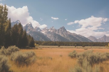 Landscape wilderness panoramic mountain.