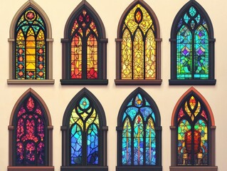 Stained glass window panels