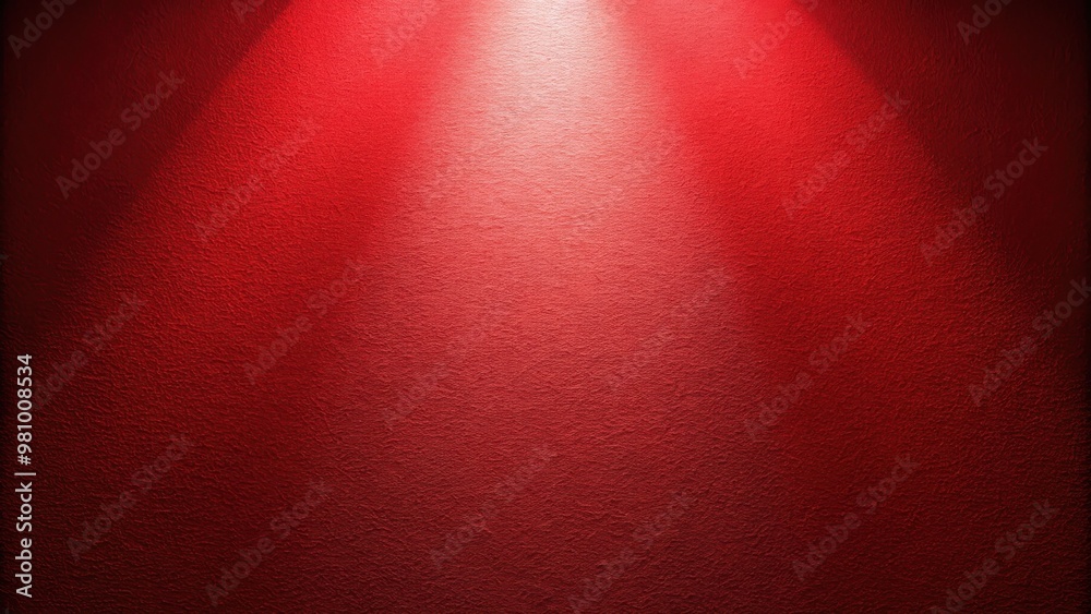 Poster red textured background illuminated by spotlight