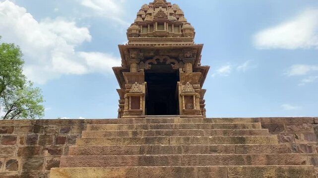 Javari Temple in khajuraho the group of monuments of hindu and jain temples in chhatarpur district, madhya pradesh, India.Unesco world heritage site.