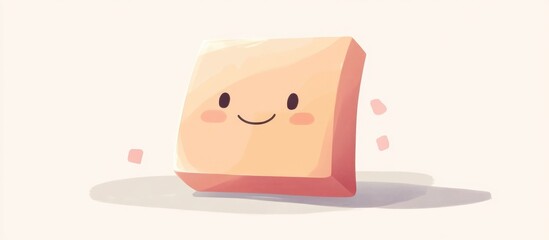 Adorable illustration of a soft sticky note
