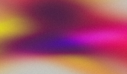 Vibrant magenta red orange blue color spots grainy gradient glowing backdrop design, noise texture banner, poster header design.