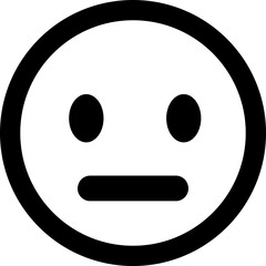 Mixed feeling emoji black face. emoticon emotional facial expression vector