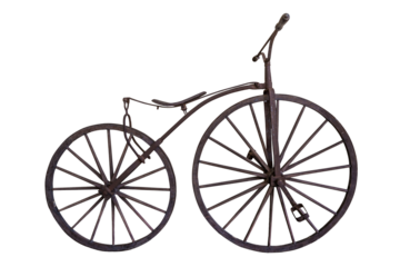 old style bicycle isolated on a white background